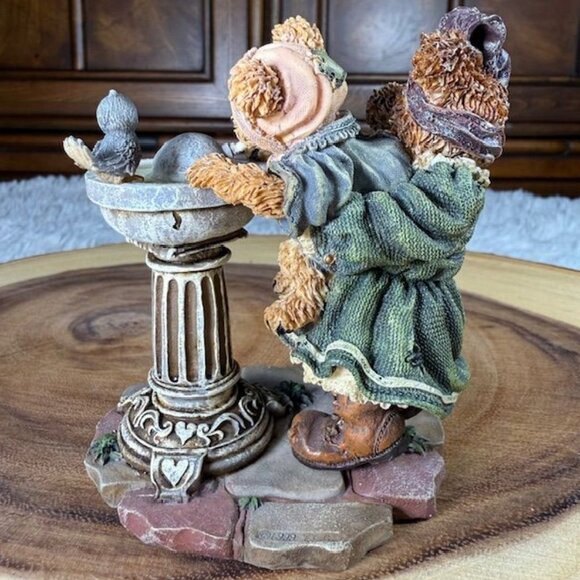 Vintage Boyds Bears Sissie & Squirt...Big Helper, Lil' Sipper Bearstone Figurine - Picture 7 of 10